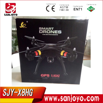 SJY-X8HG GPS-Drohne mit 5.8G Bildschirm FPV hohe Lock-Funktion ähnlich bürstenlosen Motor niedrigen Batterie Schutz PK H501S Syma X8HG